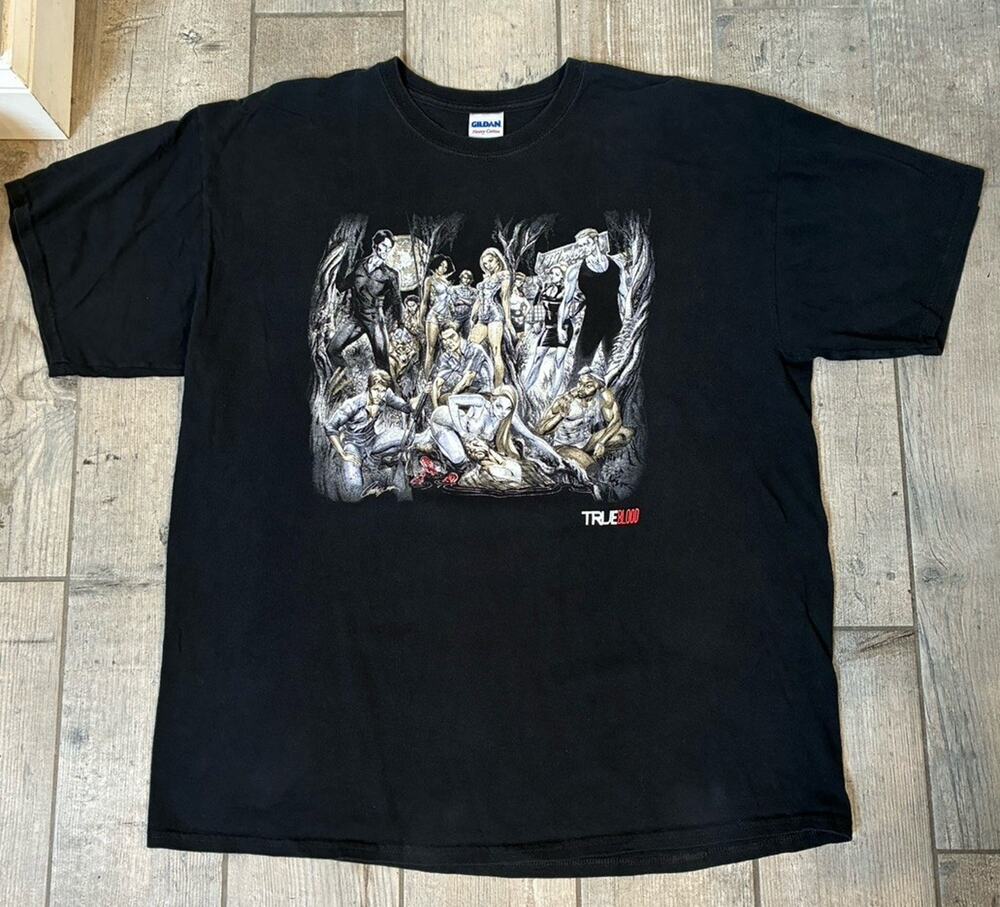 True Blood Black T Shirt HBO Vampire Series Show Size XL Vampire Core
